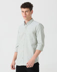 Oxford sage green slim fit shirt