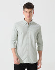 Oxford sage green slim fit shirt