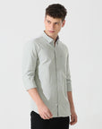 Oxford sage green slim fit shirt