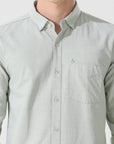 Oxford sage green slim fit shirt