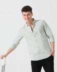 Oxford sage green slim fit shirt