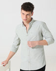Oxford sage green slim fit shirt