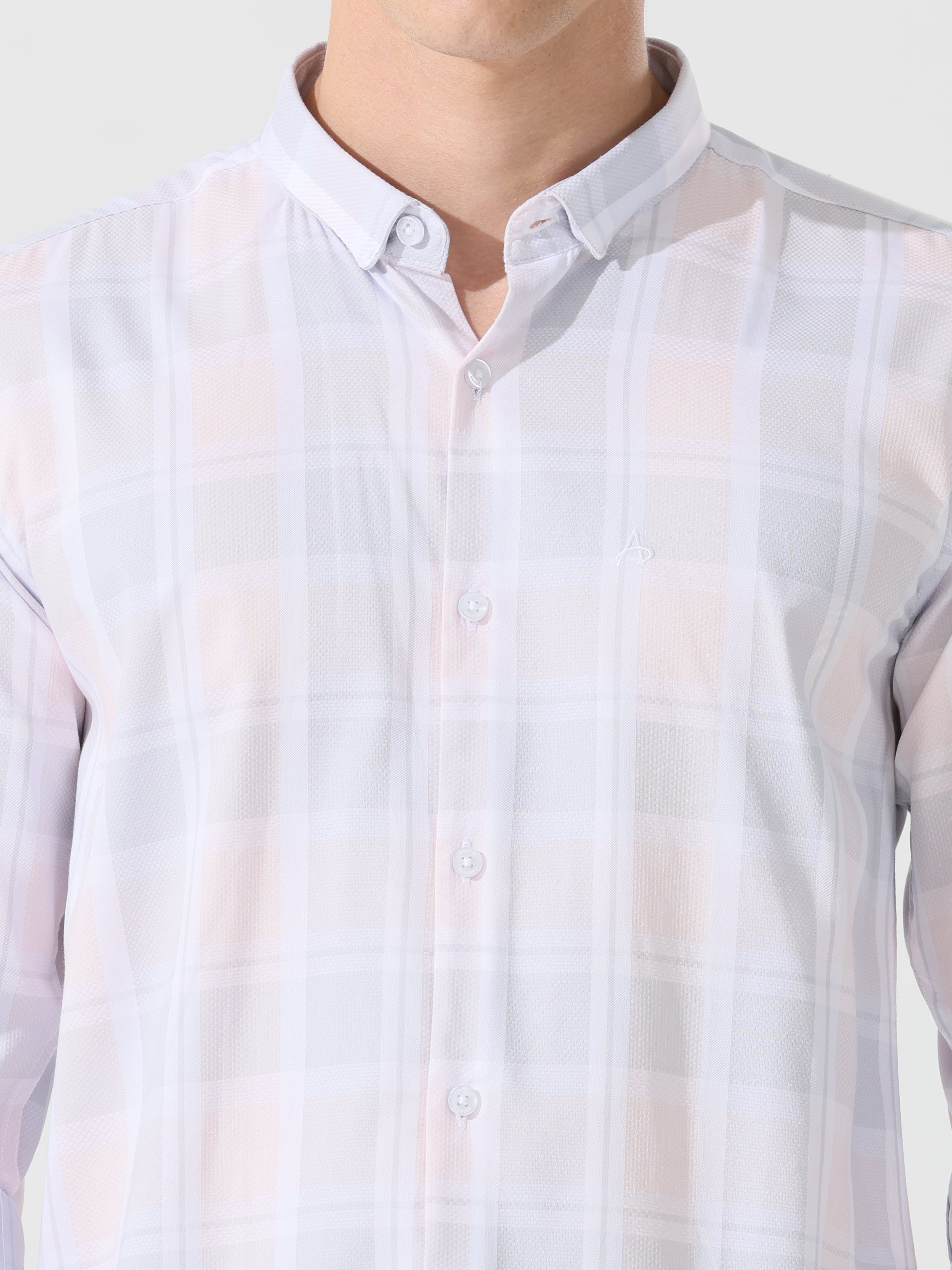Supima powder pink slim fit shirt