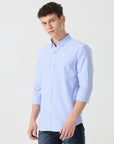 Oxford baby blue slim fit shirt