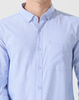 Oxford baby blue slim fit shirt