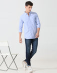 Oxford baby blue slim fit shirt