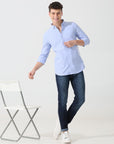 Oxford baby blue slim fit shirt
