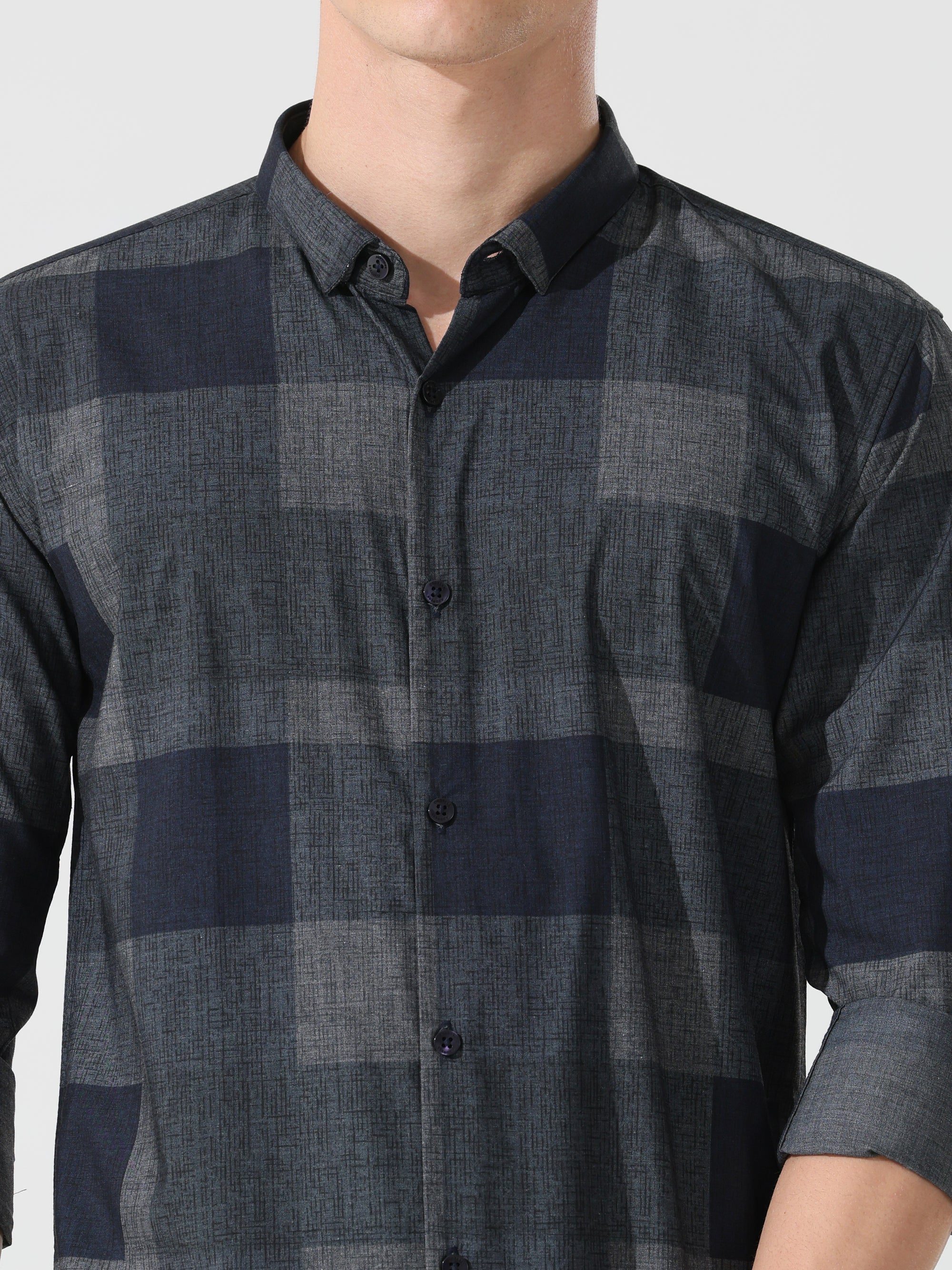 Pebble grey slim fit shirt