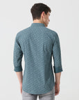 Shaded Spruce printed slim fit shirts - Address pro
