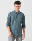 Shaded Spruce printed slim fit shirts - Address pro