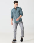 Shaded Spruce printed slim fit shirts - Address pro