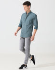 Shaded Spruce printed slim fit shirts - Address pro
