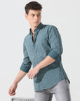 Shaded Spruce printed slim fit shirts - Address pro