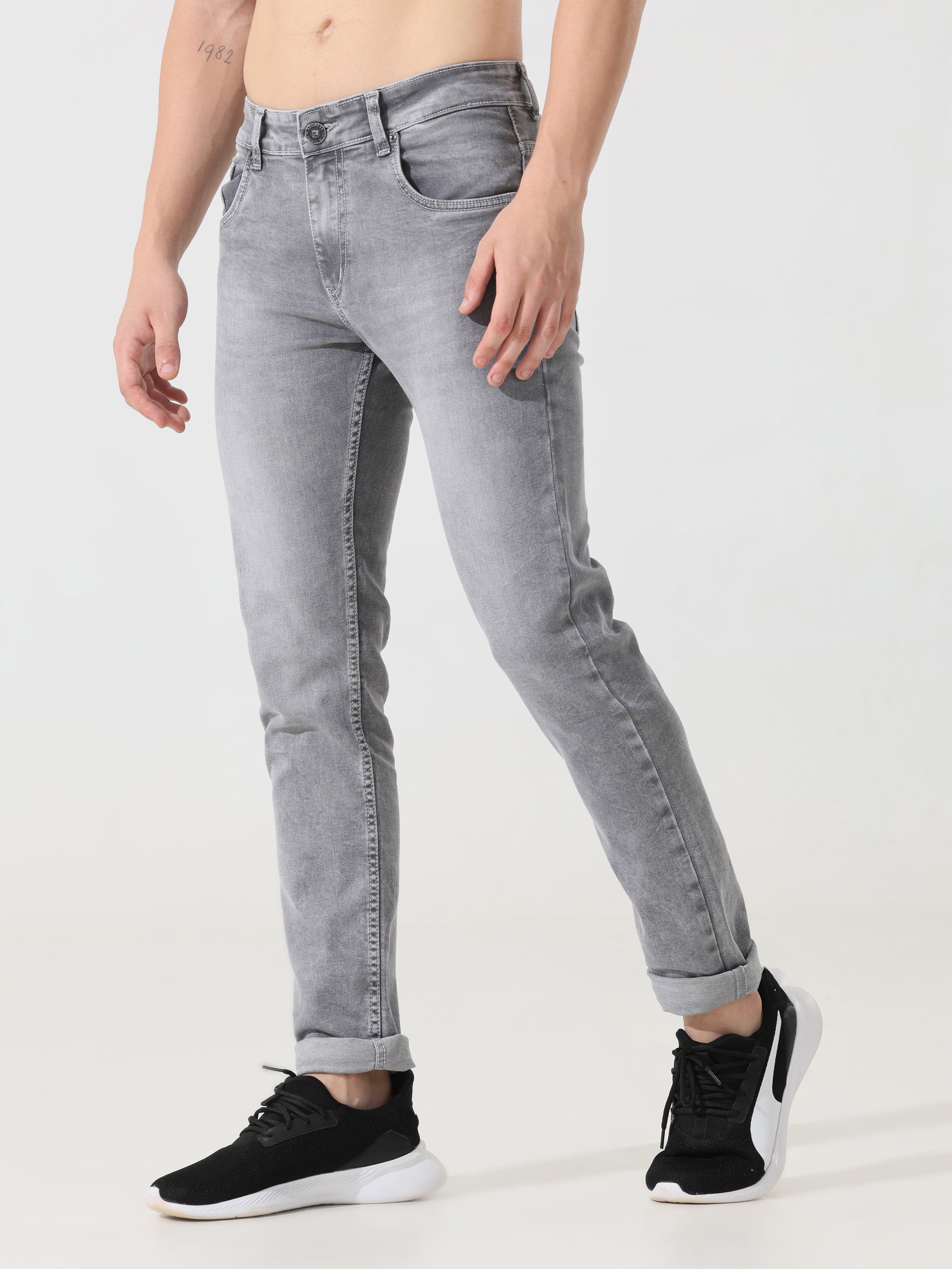 Address Grey denim Slim fit