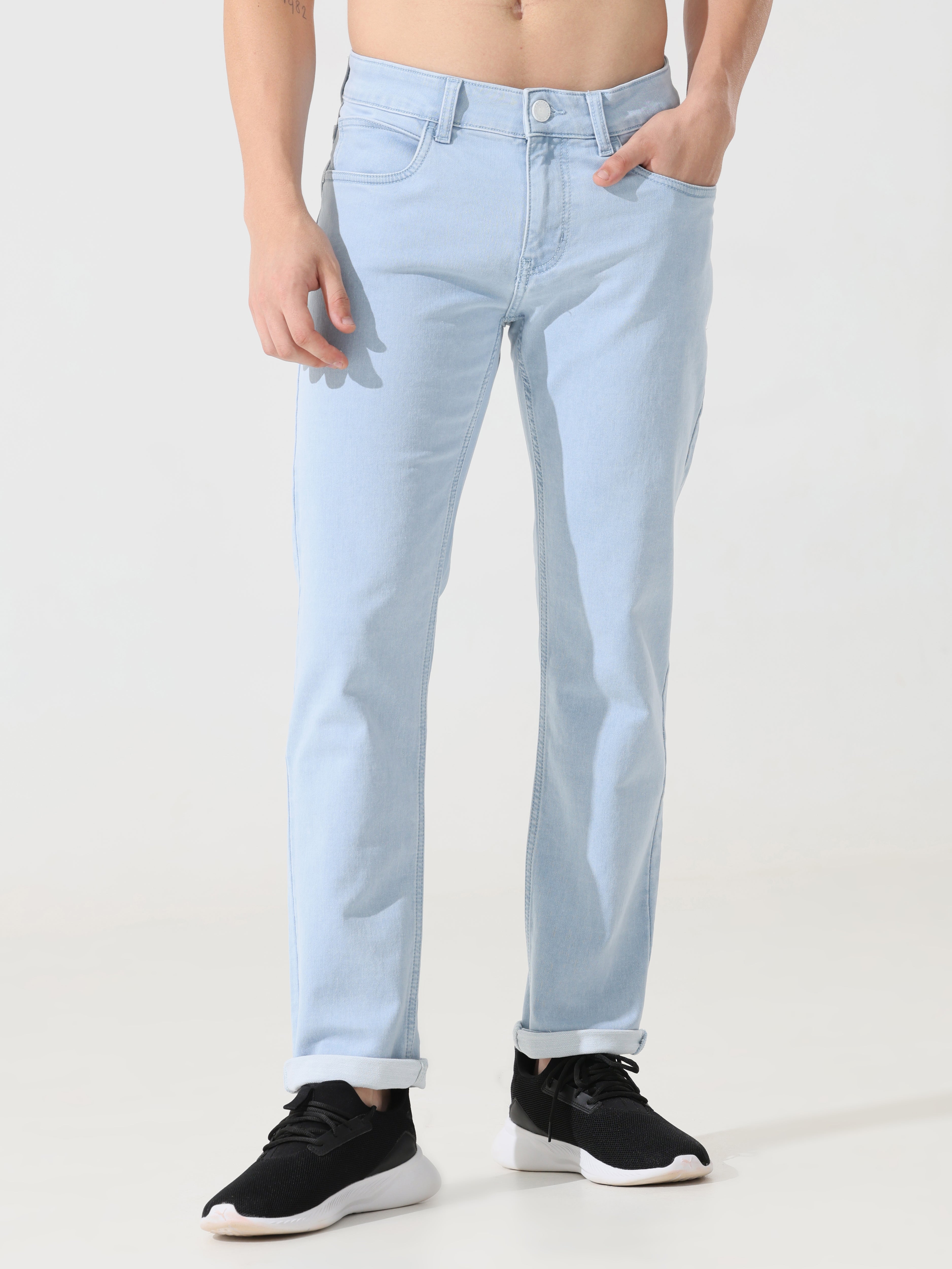 Address Ice blue denim Slim fit