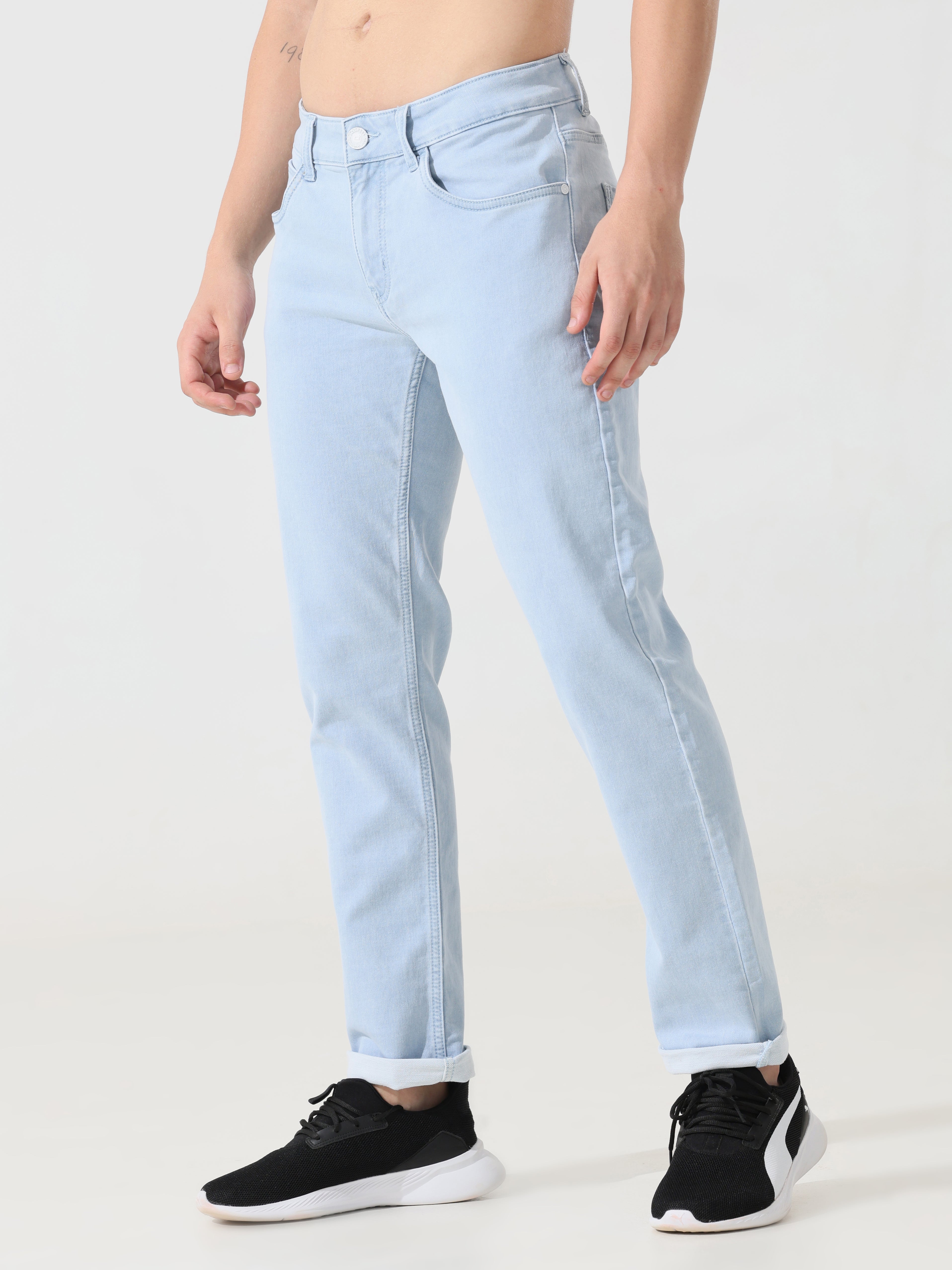 Address Ice blue denim Slim fit