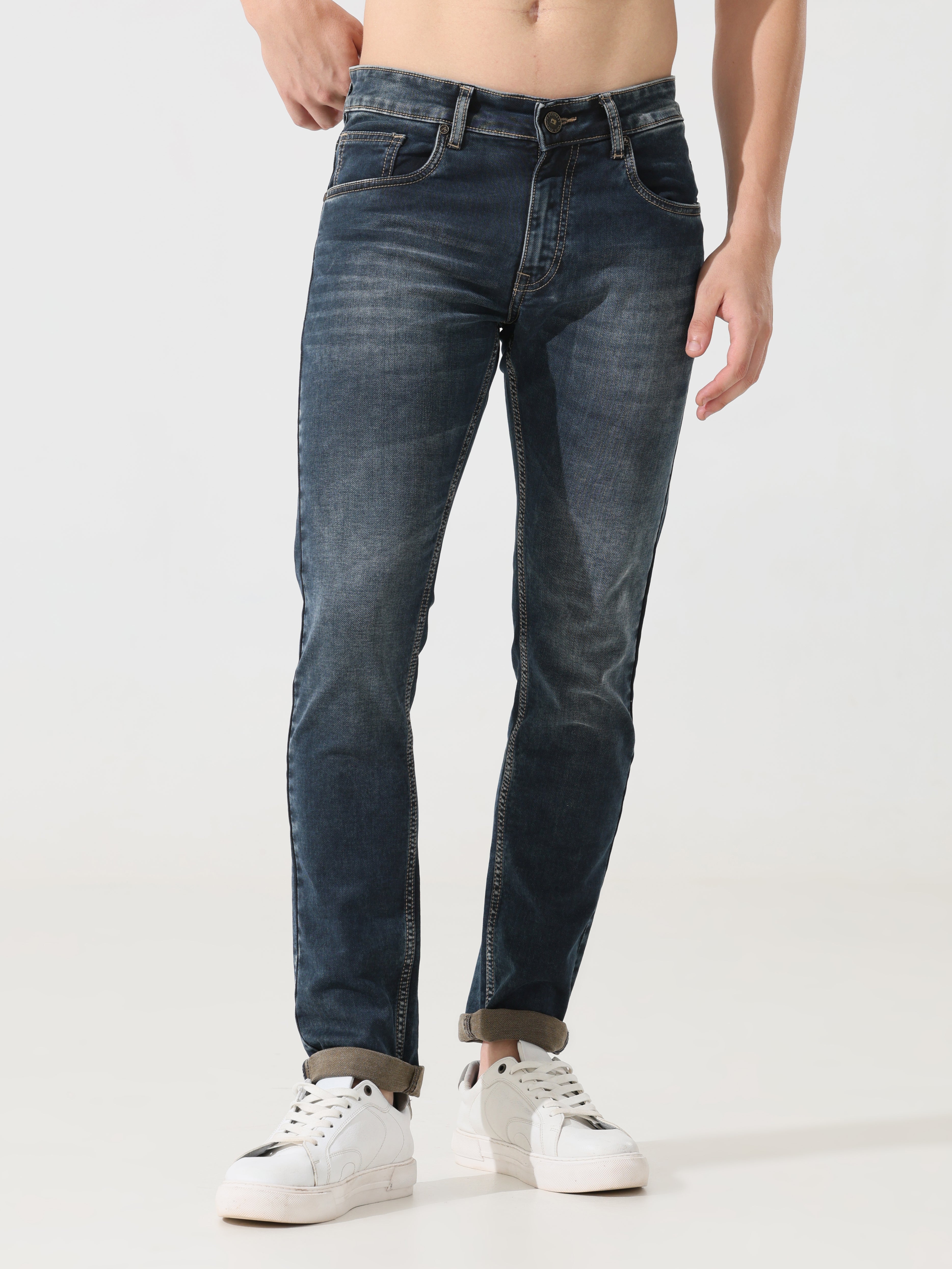Dark blue Address denim Slim fit