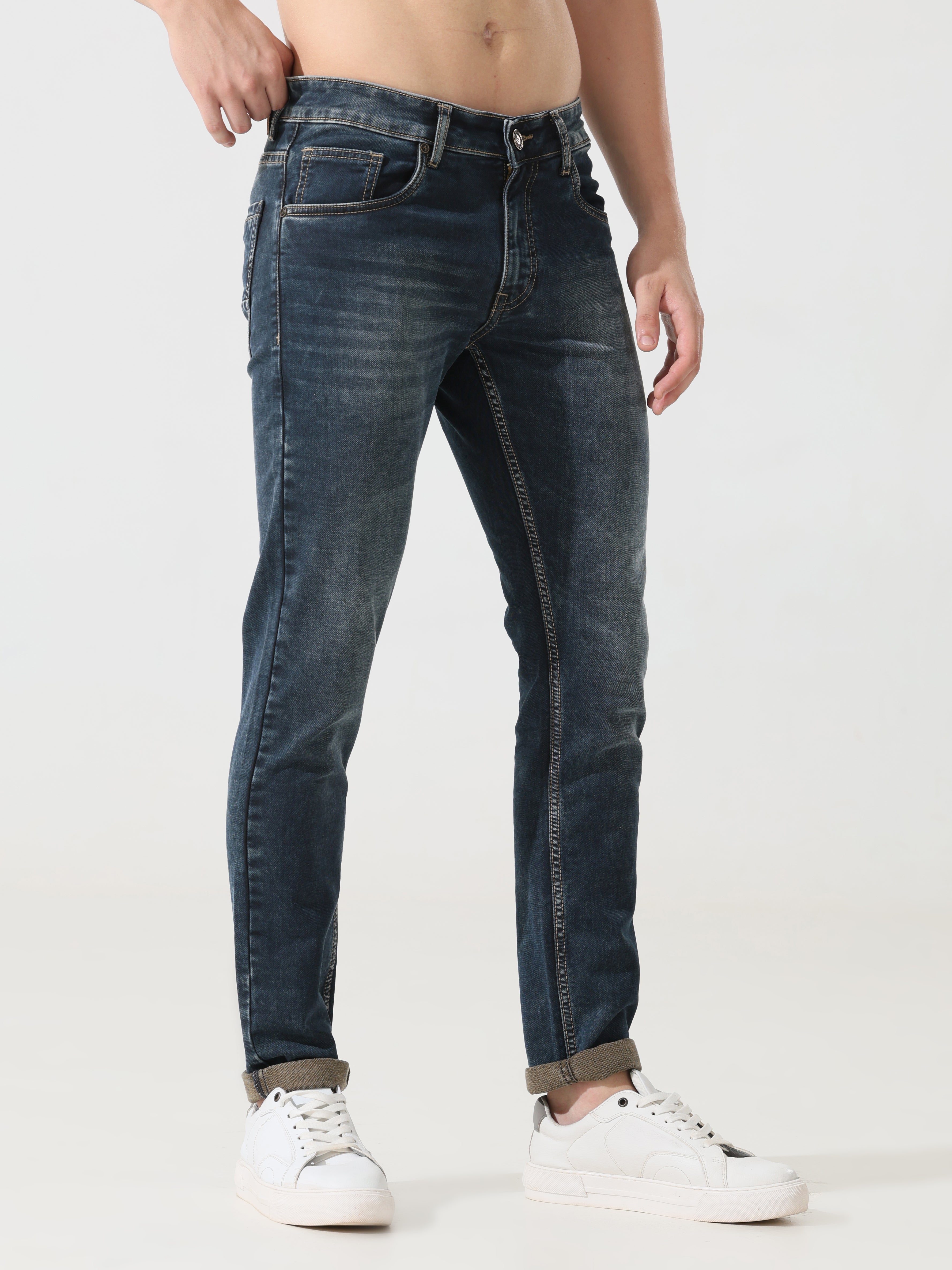 Dark blue Address denim Slim fit