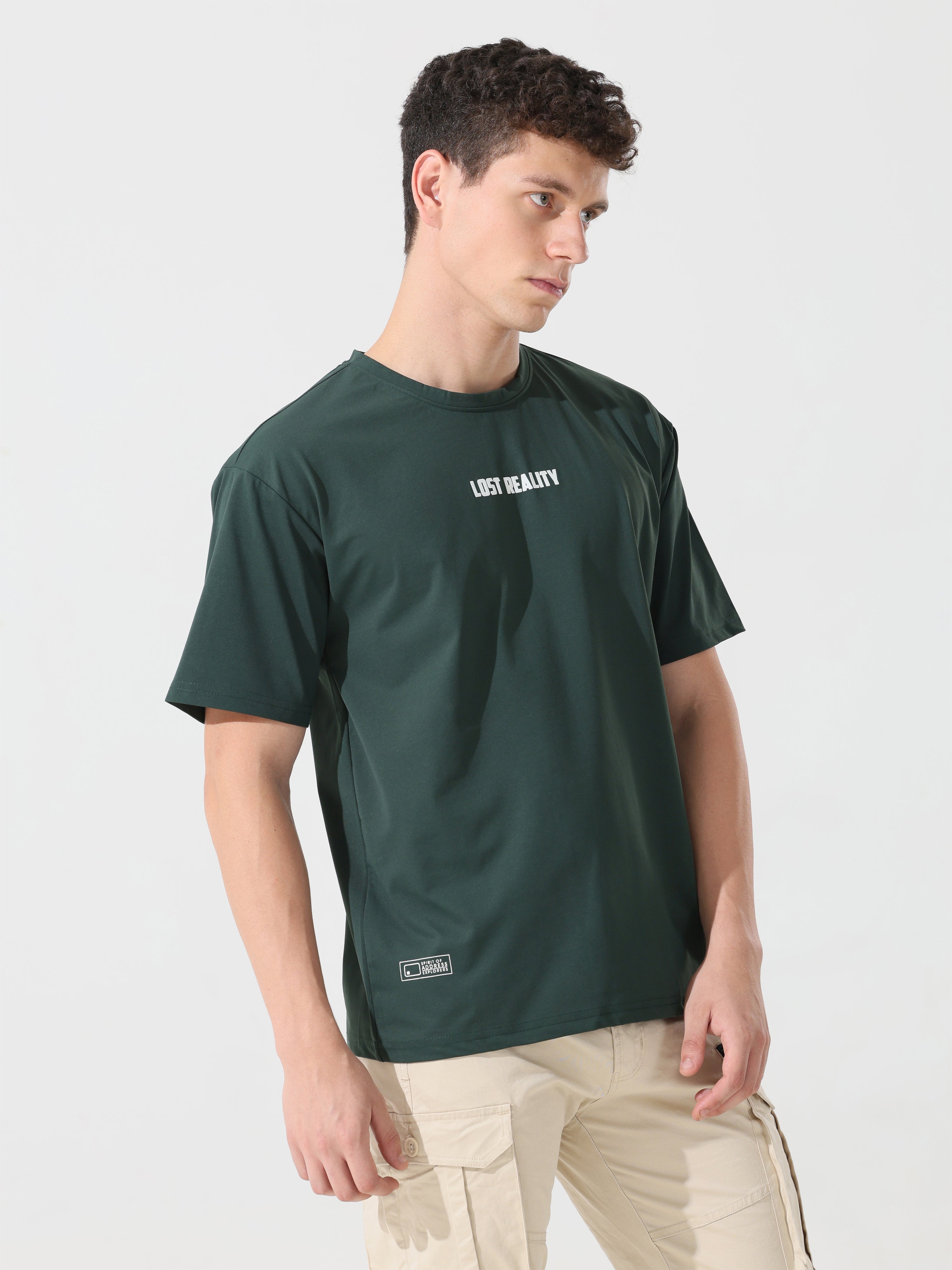 Lost reality Green half sleeve tee