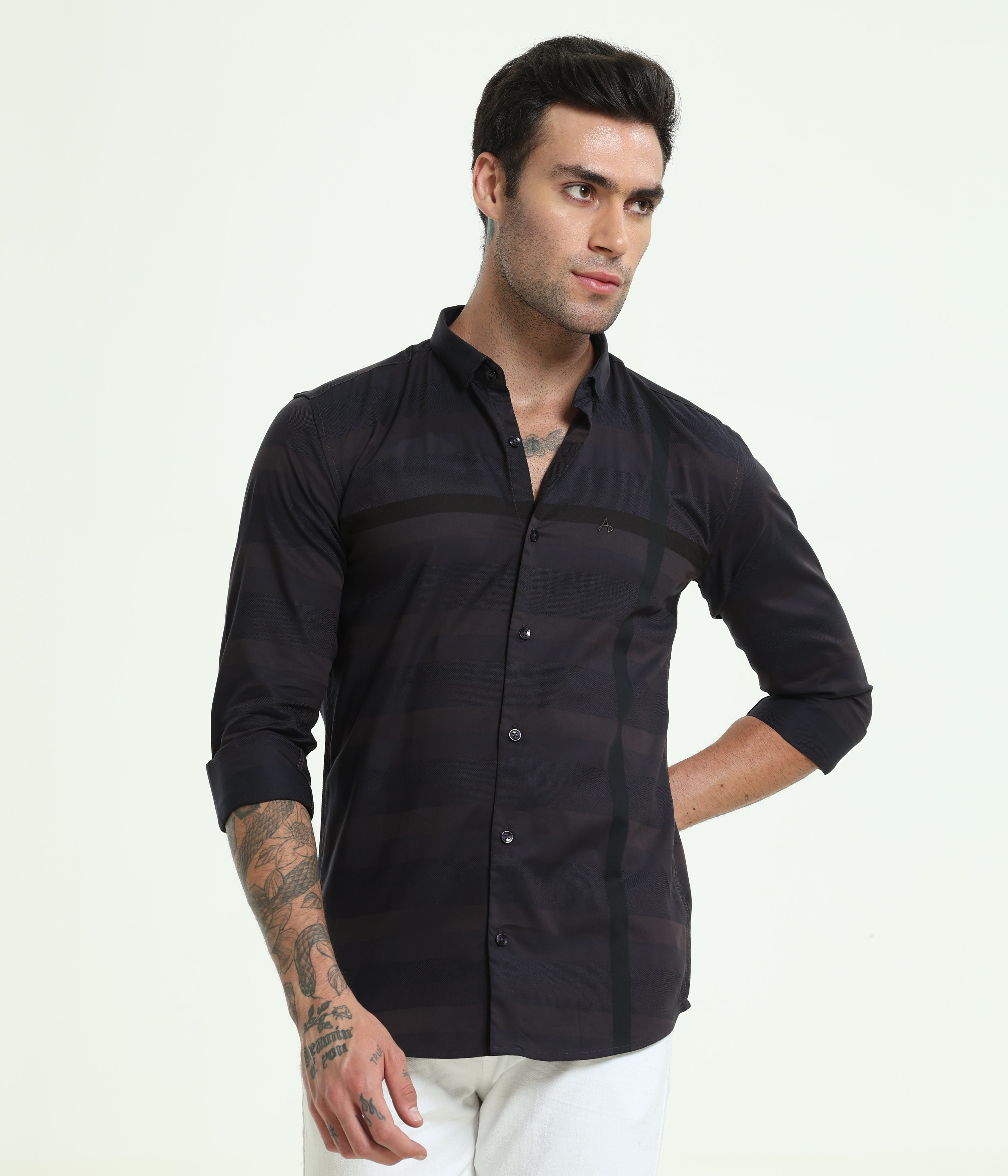 FULL SLEEVE DARK SMOKIE SHIRT