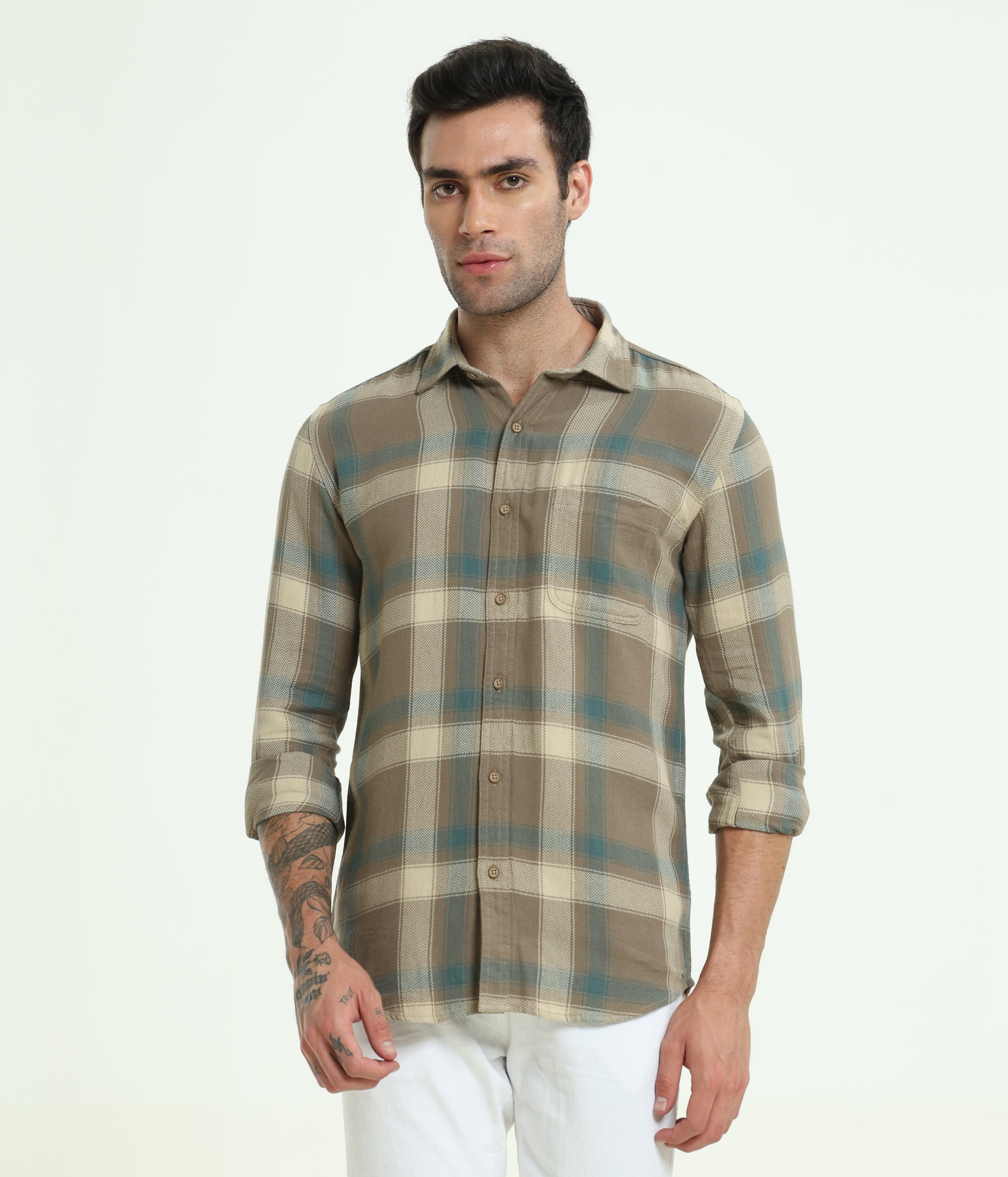 SAGE GREEN SLIM FIT SHIRT