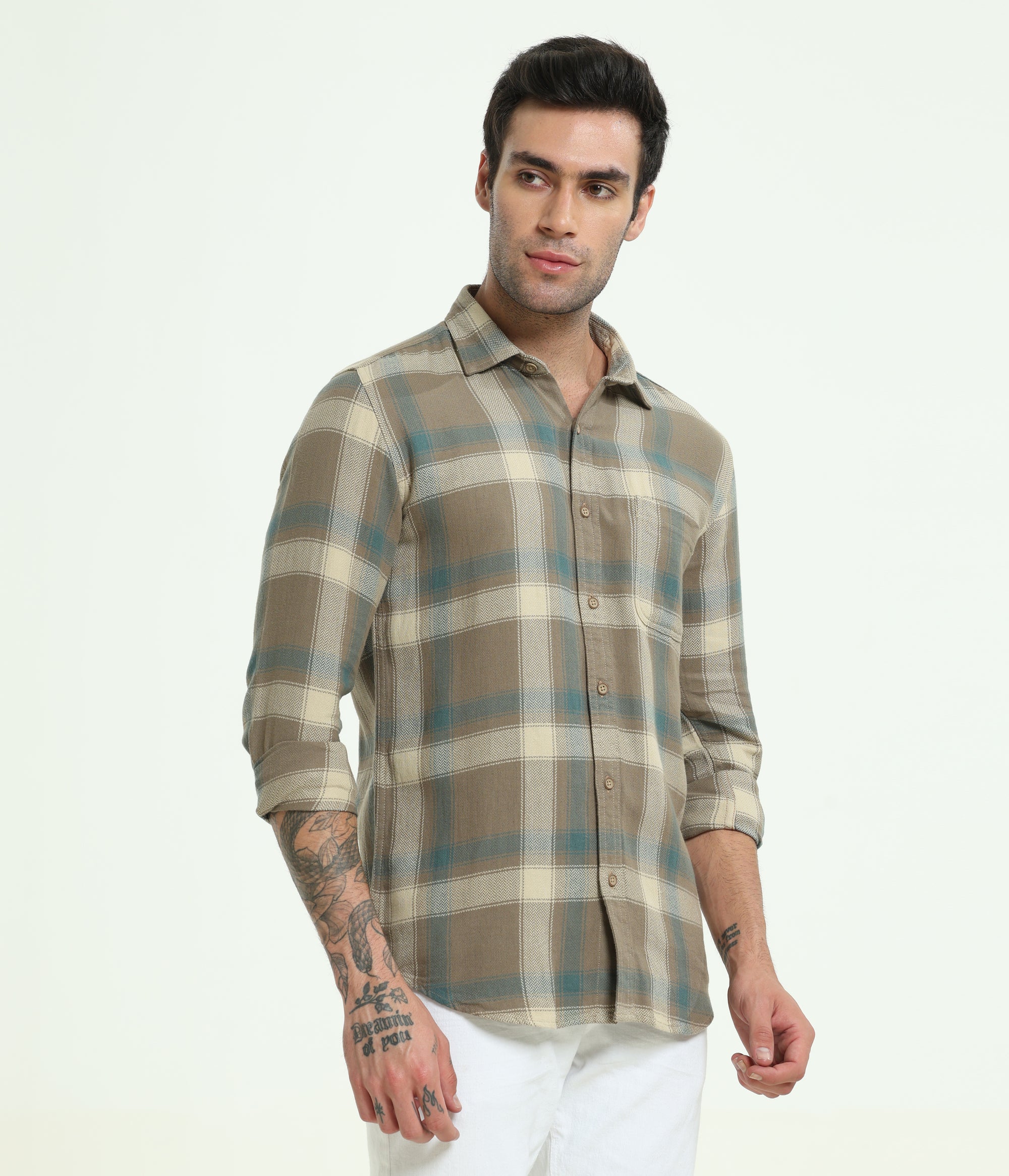 SAGE GREEN SLIM FIT SHIRT
