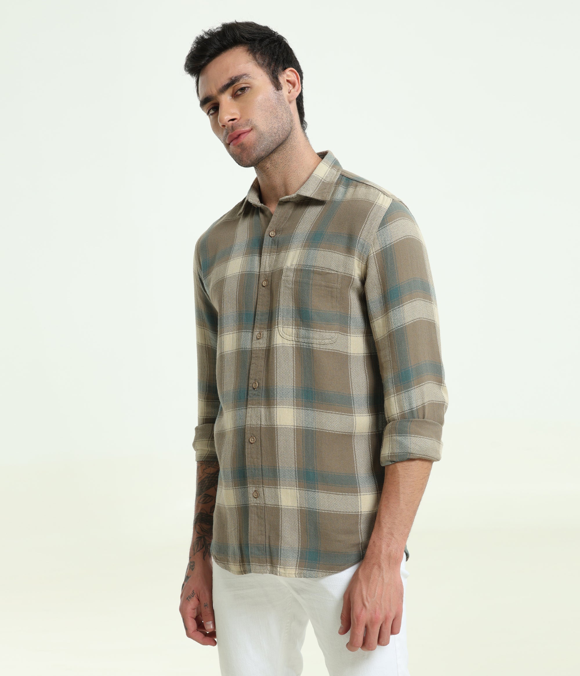 SAGE GREEN SLIM FIT SHIRT