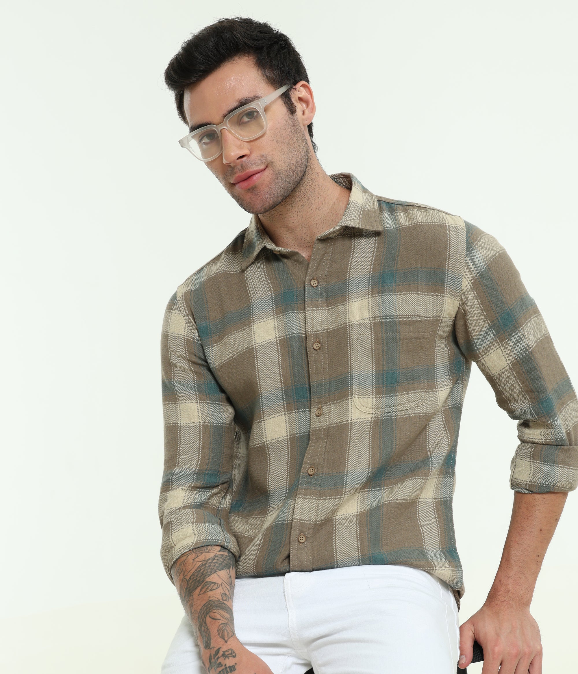 SAGE GREEN SLIM FIT SHIRT