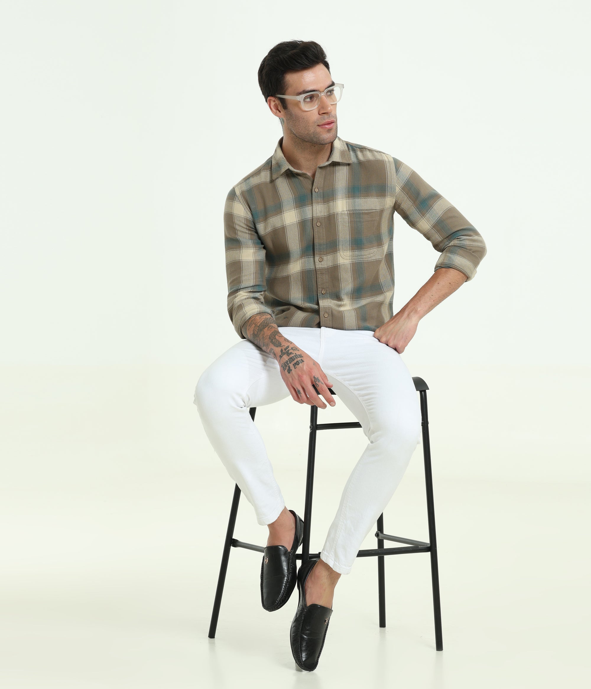 SAGE GREEN SLIM FIT SHIRT