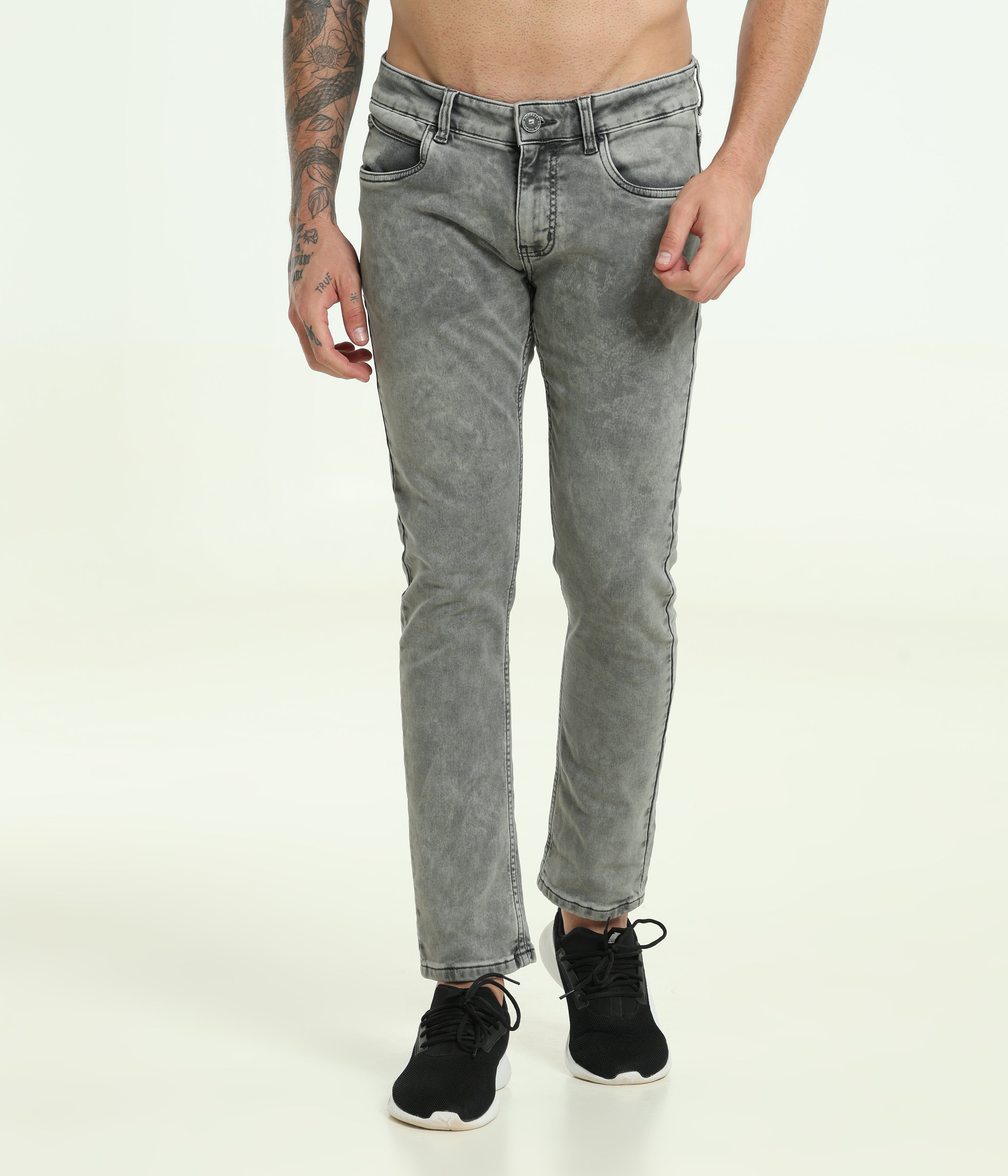 GREY COMFORT FIT DENIM