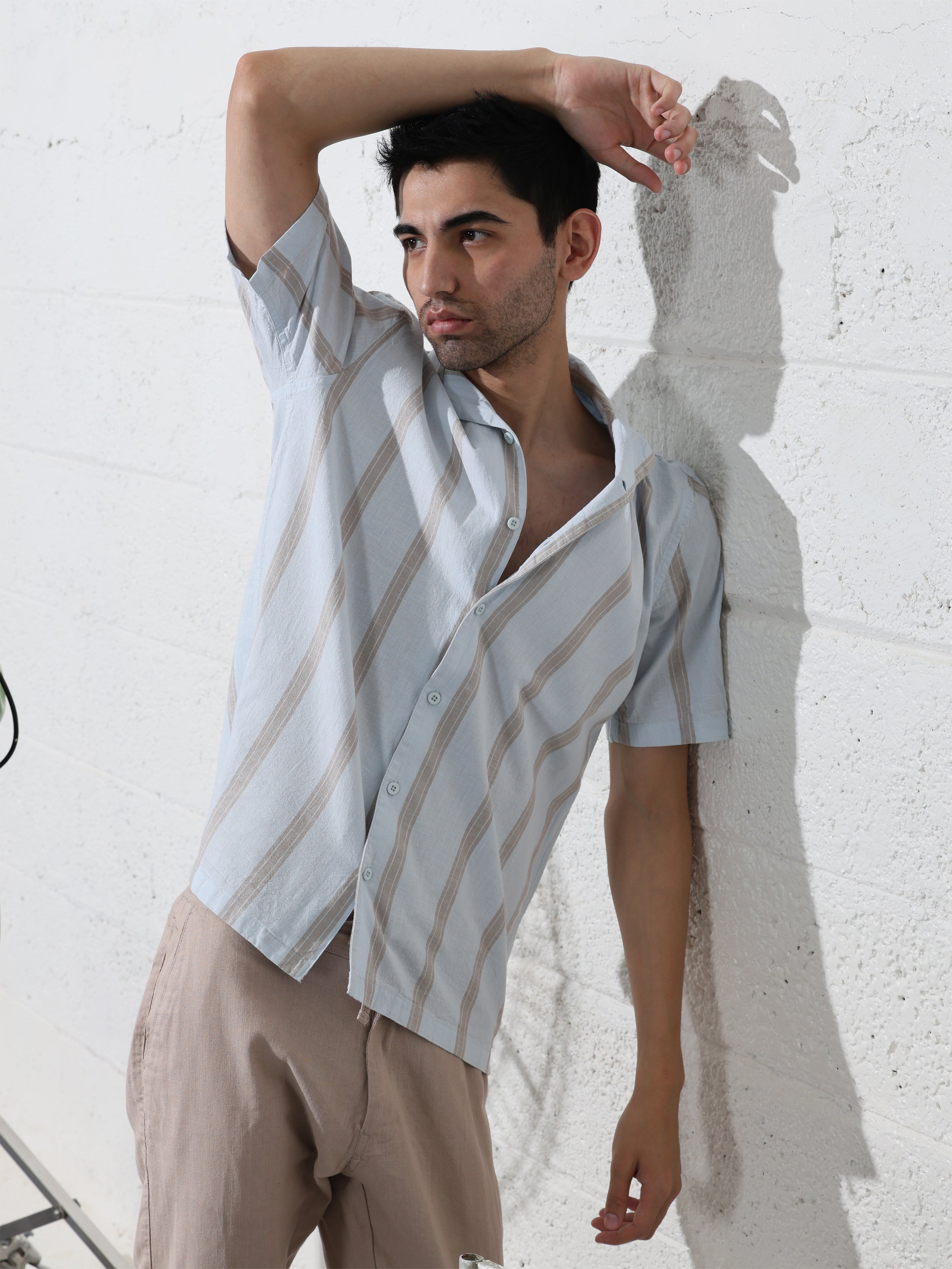 LT Ice Blue Stripe shirts - Address pro
