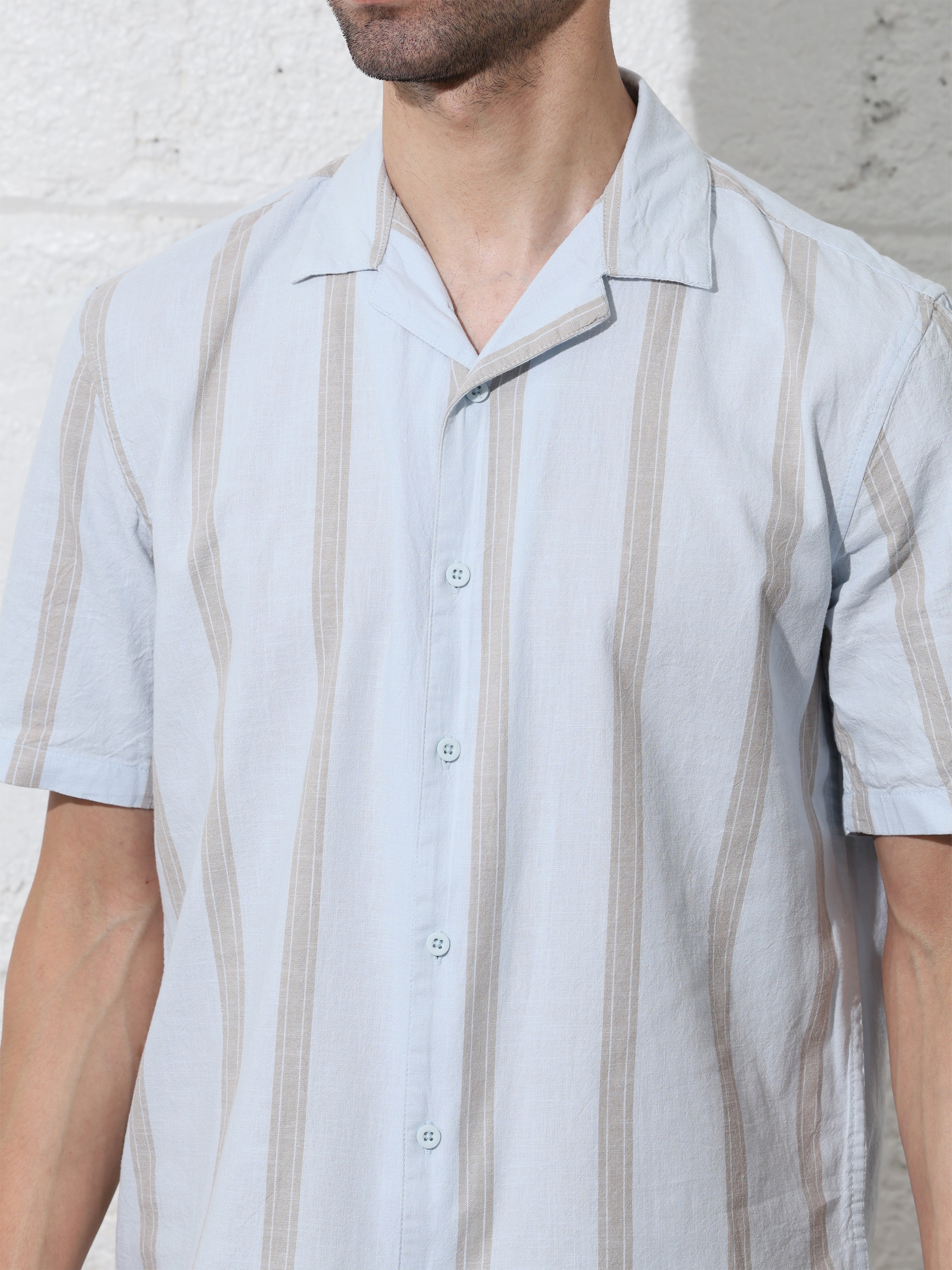 LT Ice Blue Stripe shirts - Address pro