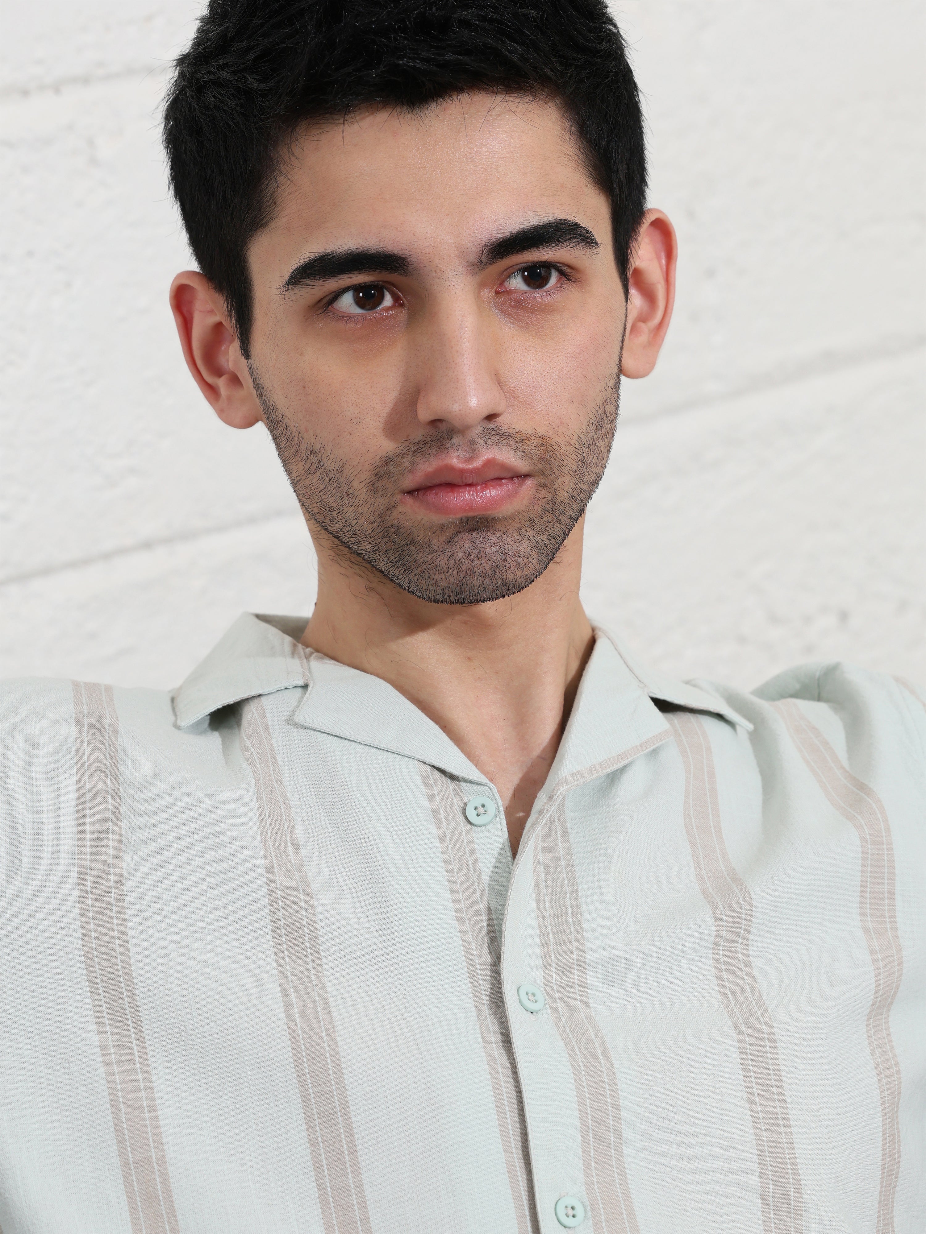 Pastel Green Stripe shirts - Address pro