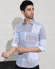 Mens LT grey Slim fit Shirts - Address