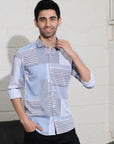 Mens LT grey Slim fit Shirts - Address