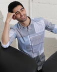 Mens LT grey Slim fit Shirts - Address
