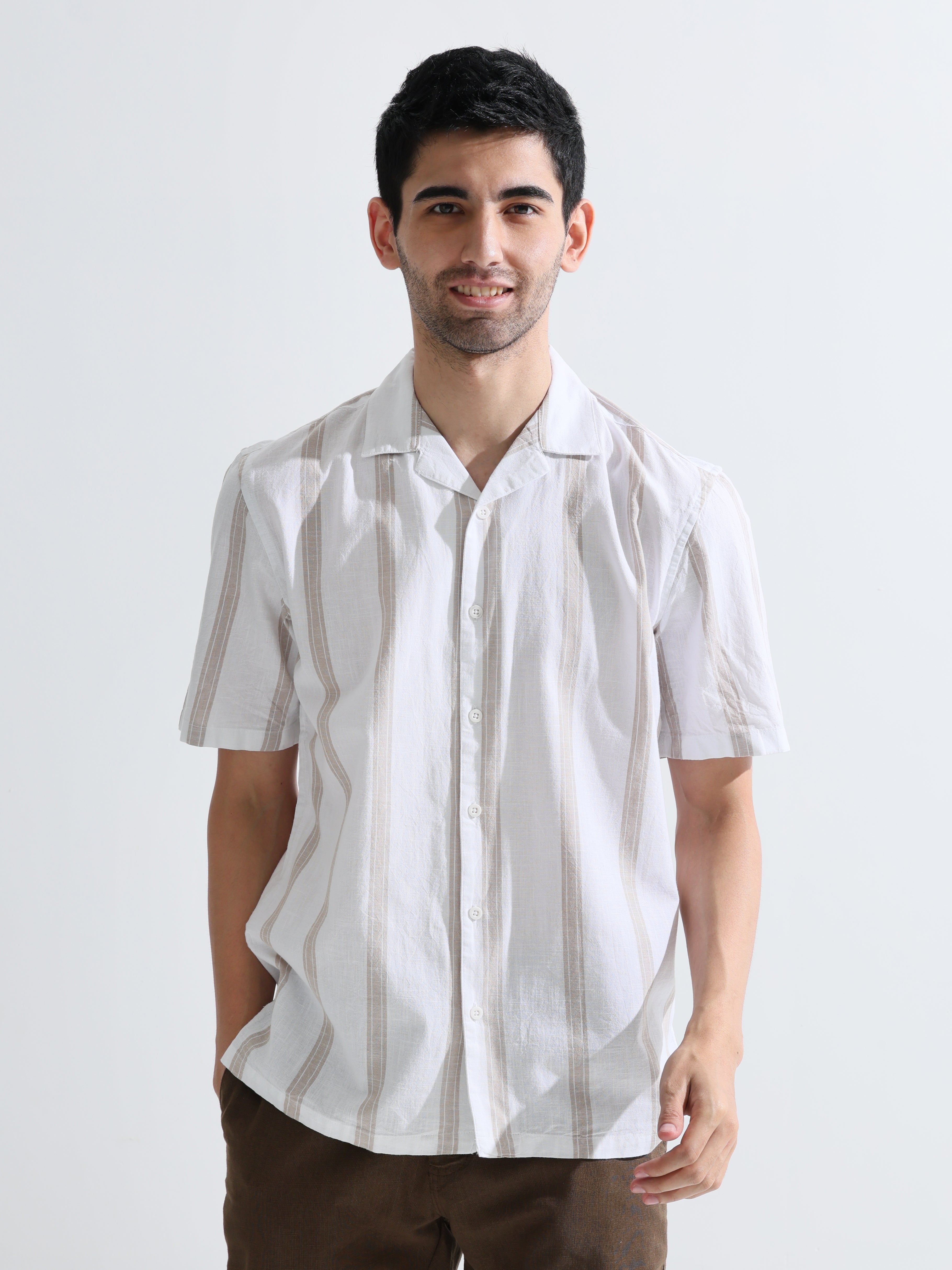 Pastel White Stripe shirts - Address pro