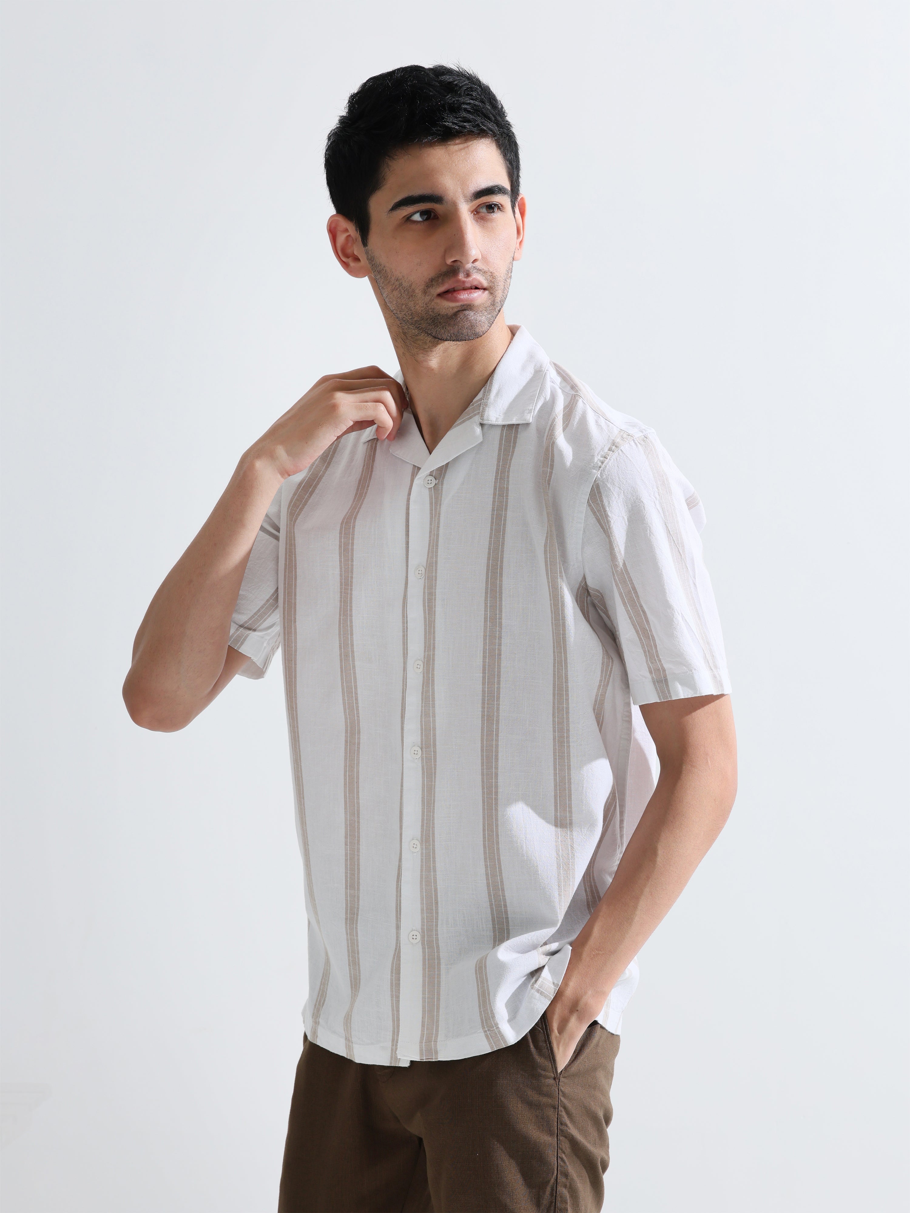 Pastel White Stripe shirts - Address pro