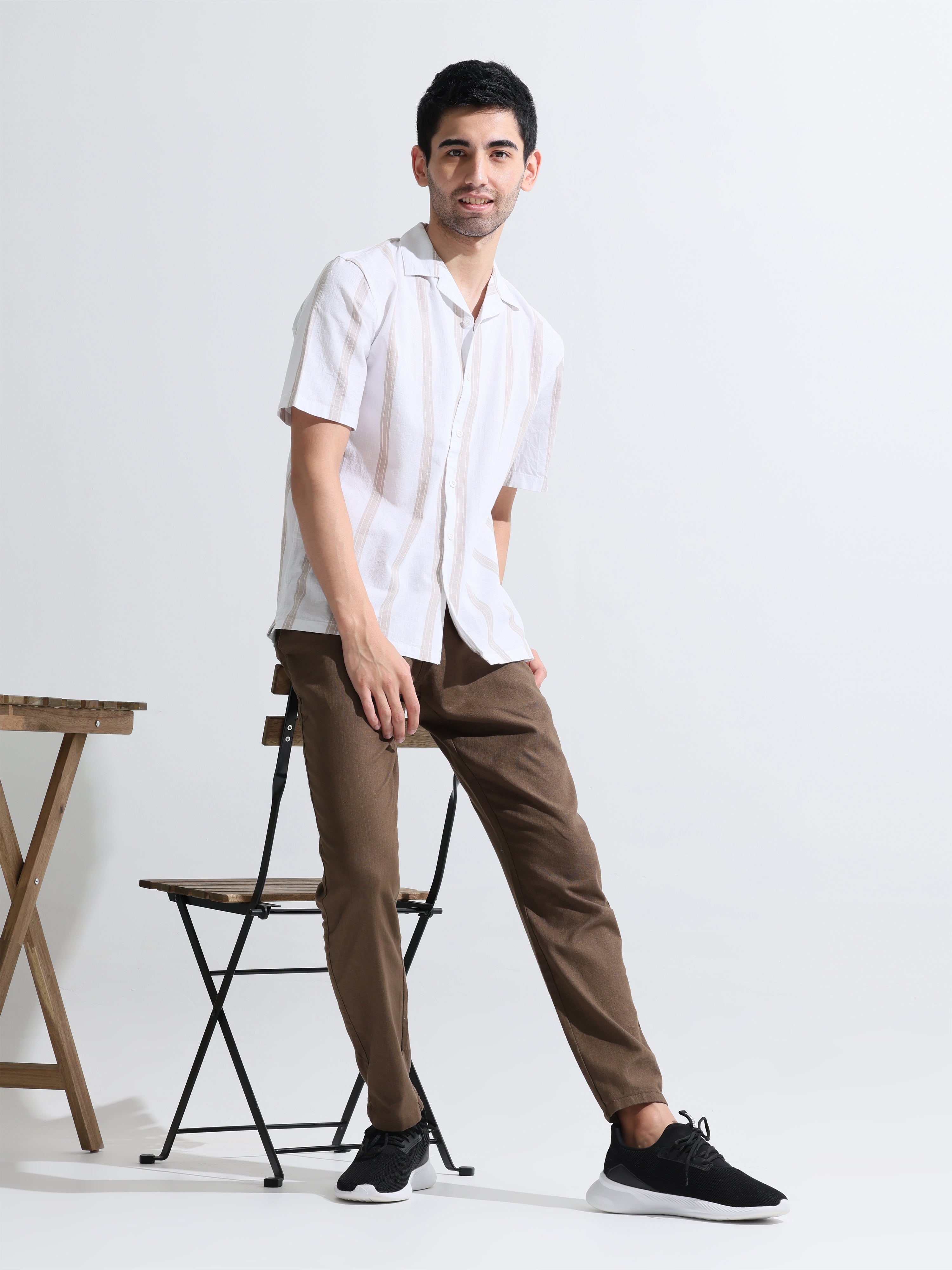 Pastel White Stripe shirts - Address pro