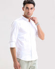 Alabaster Charm Slim-Fit Lycra Shirt