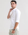 Alabaster Charm Slim-Fit Lycra Shirt