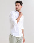 Alabaster Charm Slim-Fit Lycra Shirt