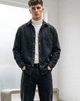 Relaxed Fit Black Denim Shirt