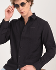 Relaxed Fit Charcol Full Sleeve Shirt