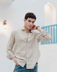Grey Regular Fit Check Shirt