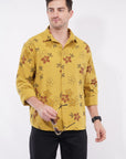 Lemon Yellow Relaxed Fit Printed Shirt