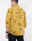 Lemon Yellow Relaxed Fit Printed Shirt