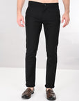 Comfort Fit Black Cotton Pants