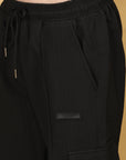 Extra Comfort Regular Fit Black Cargo Pants