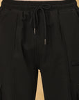 Extra Comfort Regular Fit Black Cargo Pants